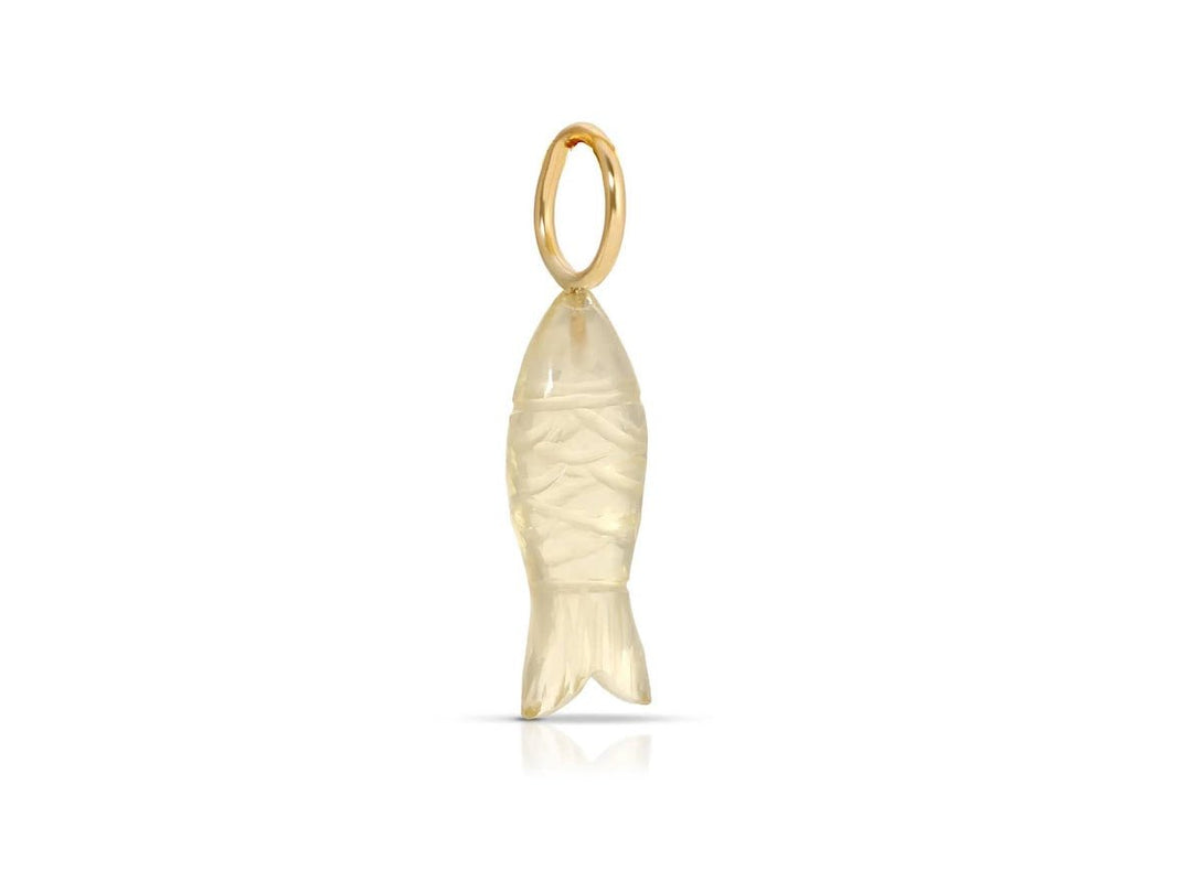 Lemon Quartz Fish Charm
