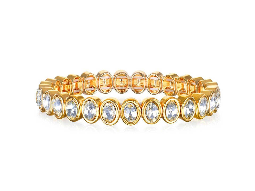 Framed Oval Crystal Bracelet