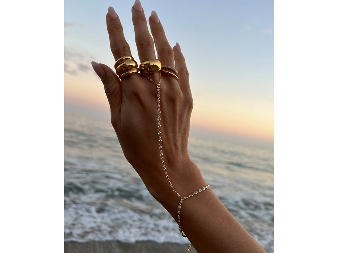 Gold Gradient CZ Hand Chain