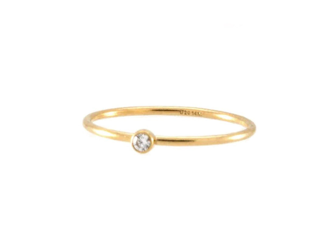 Gold Delicate Band with CZ