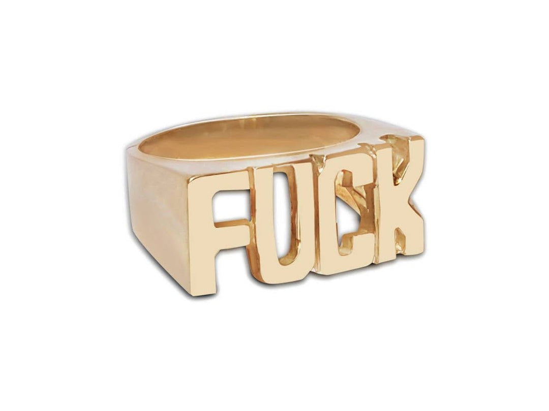 Brass FUCK Ring