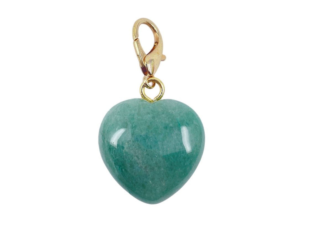 Green Aventurine Heart Charm