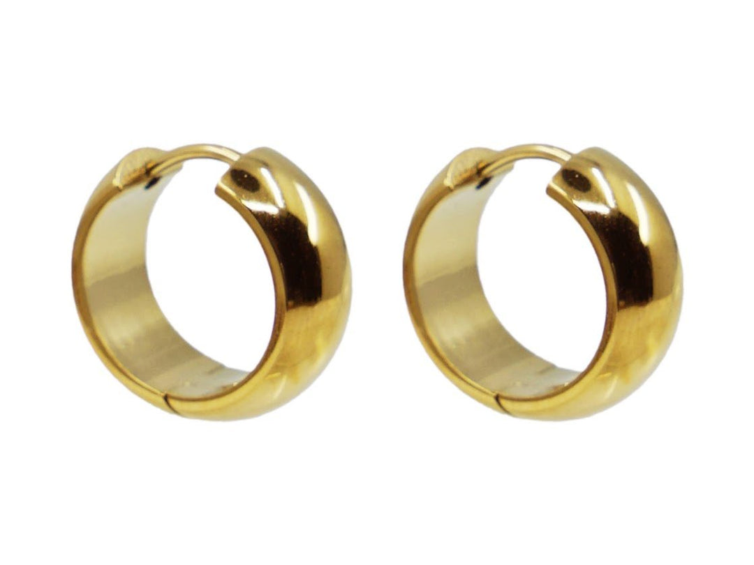 Gold Wide Hoops