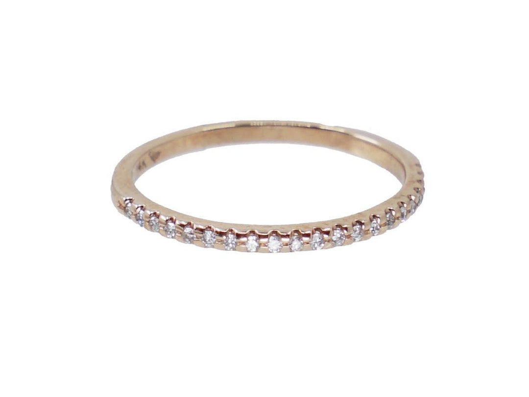 14k Rose Gold Diamond Band