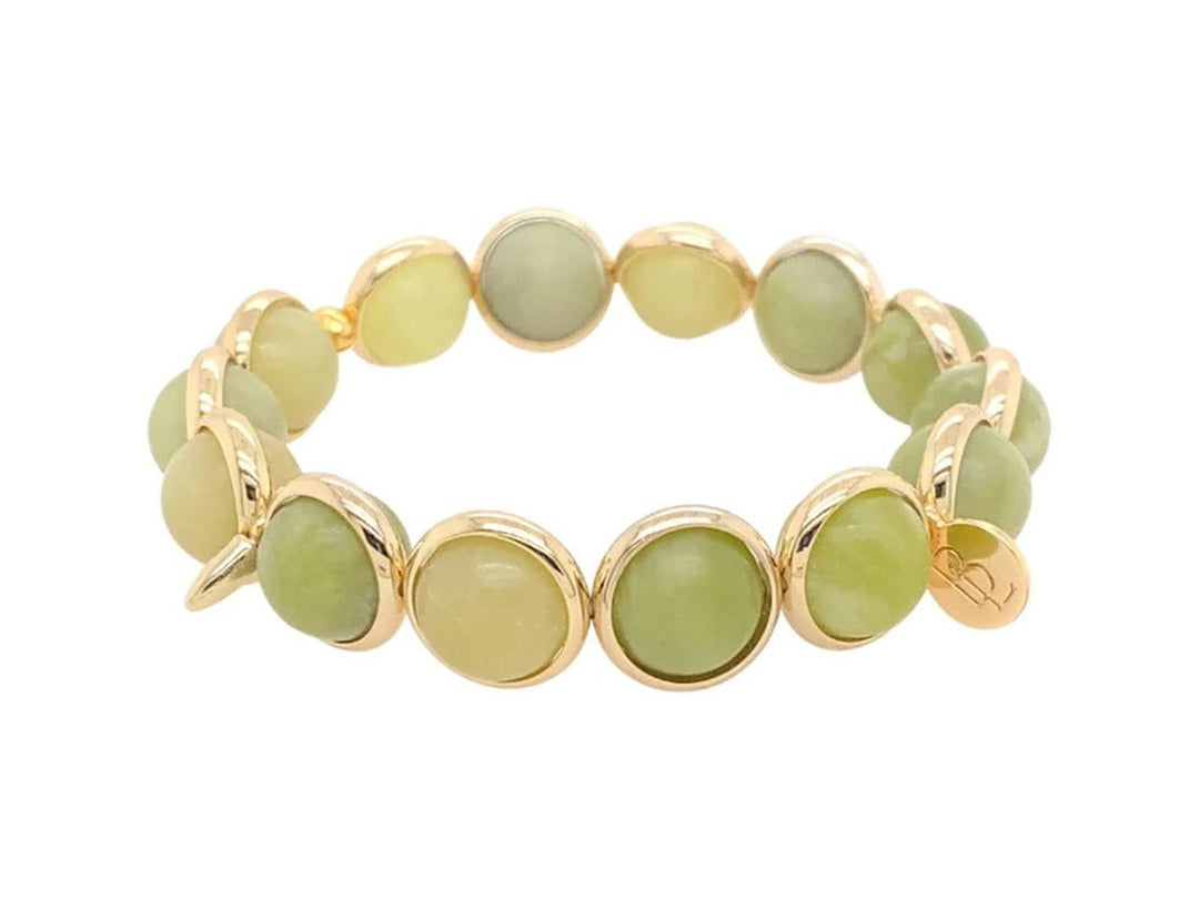 Serpentine Jade Bead Bracelet