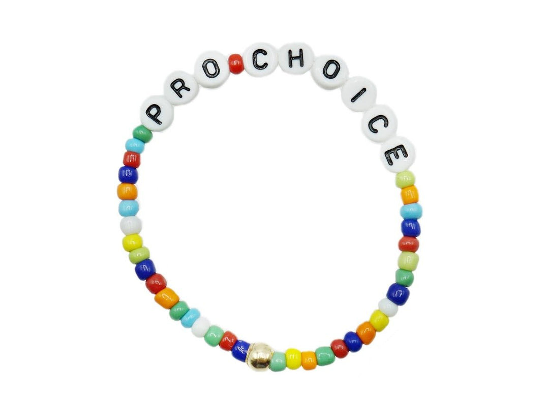 Rainbow "Pro Choice" Stretch Bracelet