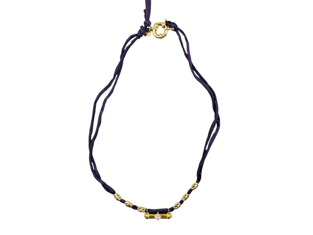 Black Silk Jaikpur Necklace