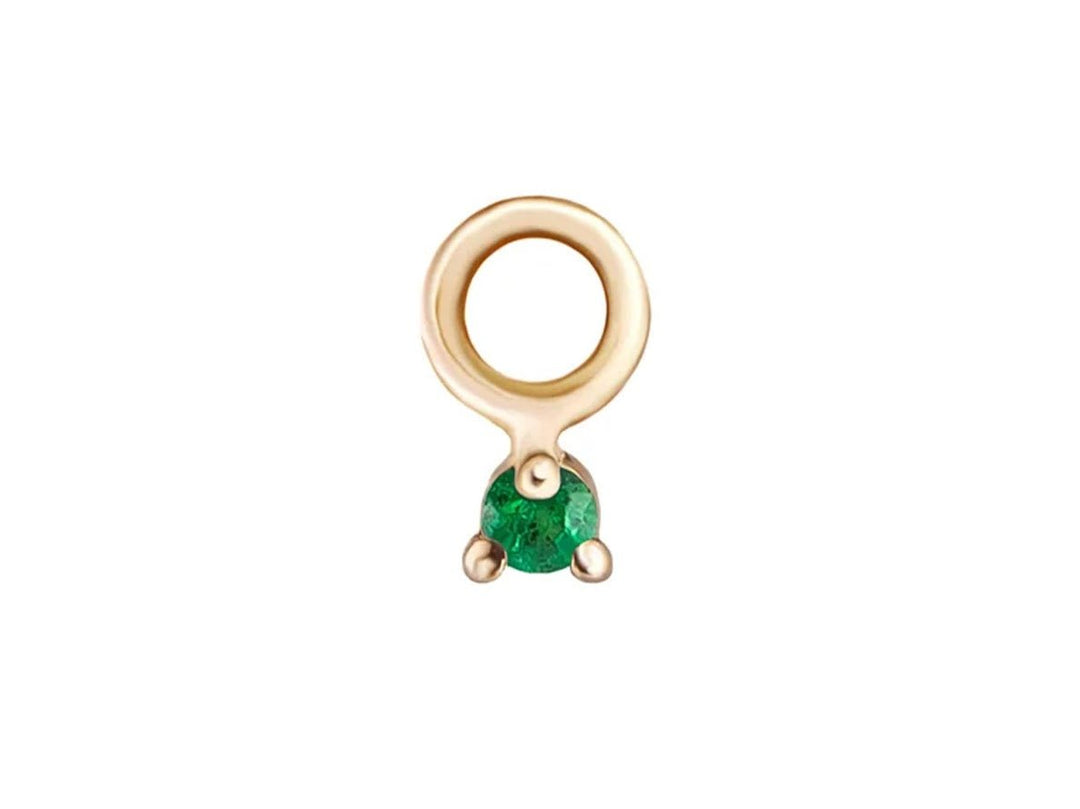 9k Petite Emerald Ear Charm