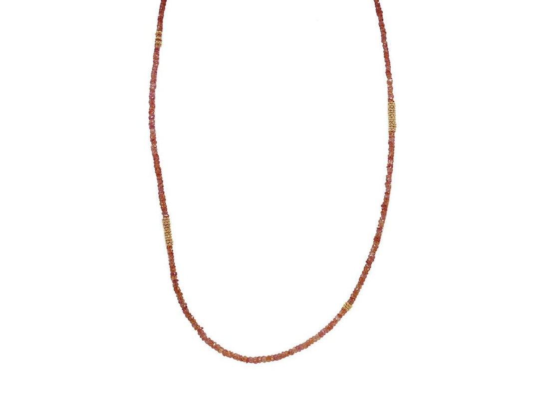 Orange Sapphire Strand Necklace