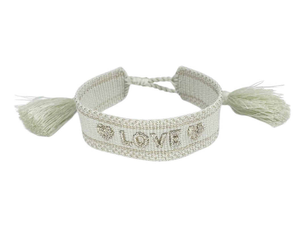 Woven Sage Green LOVE Bracelet