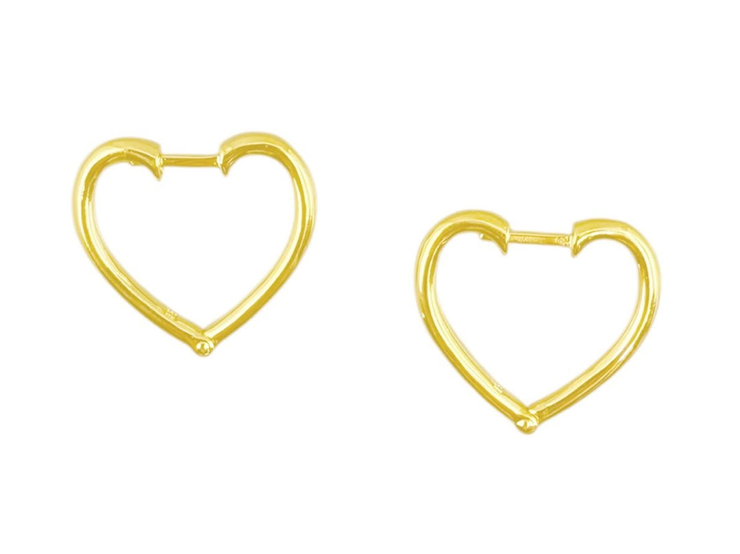 Gold Open Heart Earrings
