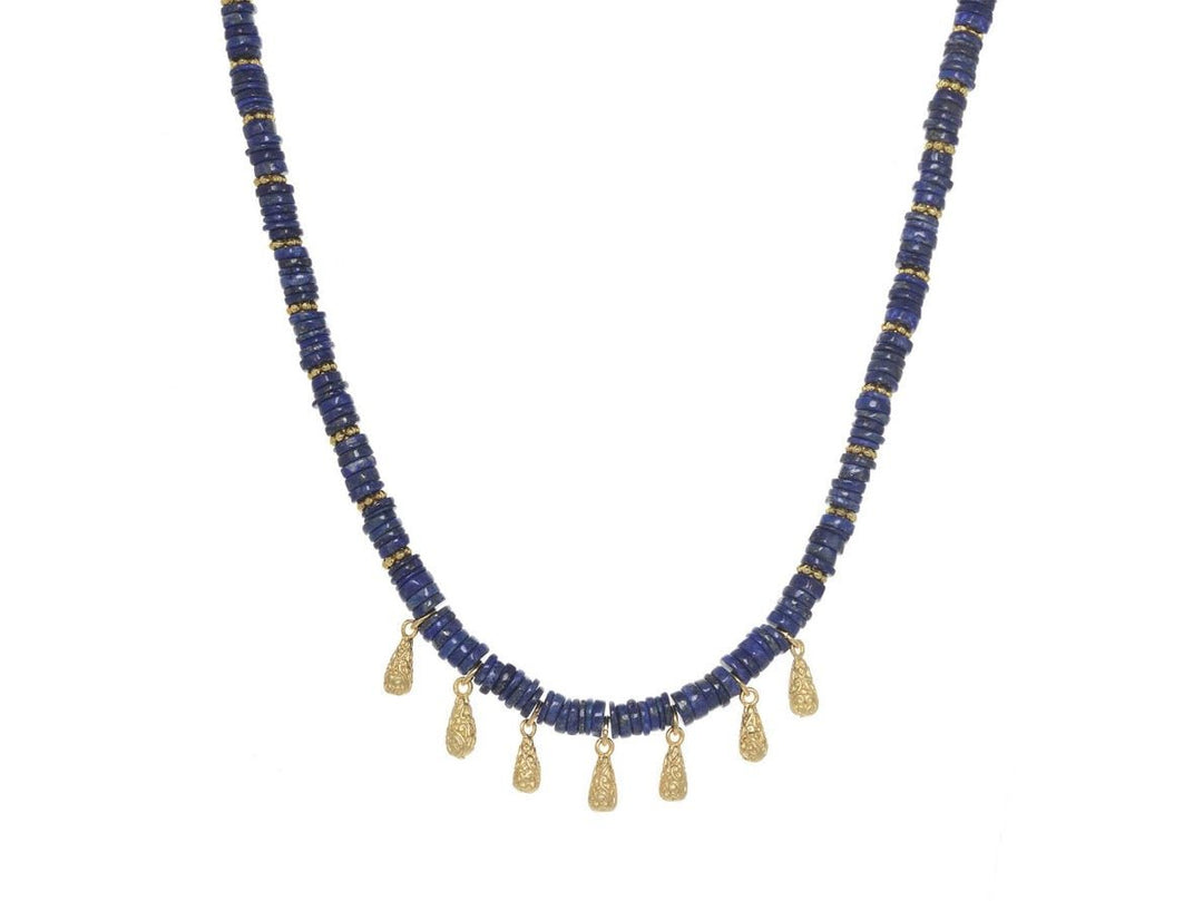 Lapis Necklace with Teardrops