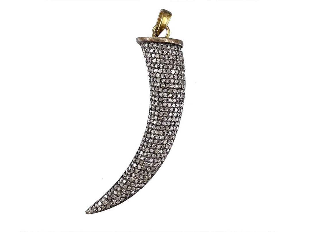 GV Pave Diamond Horn Charm