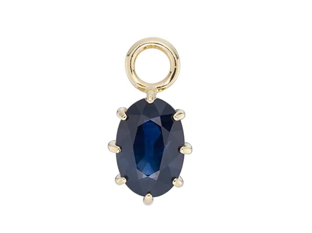 9k Faceted Blue Sapphire Ear Charm
