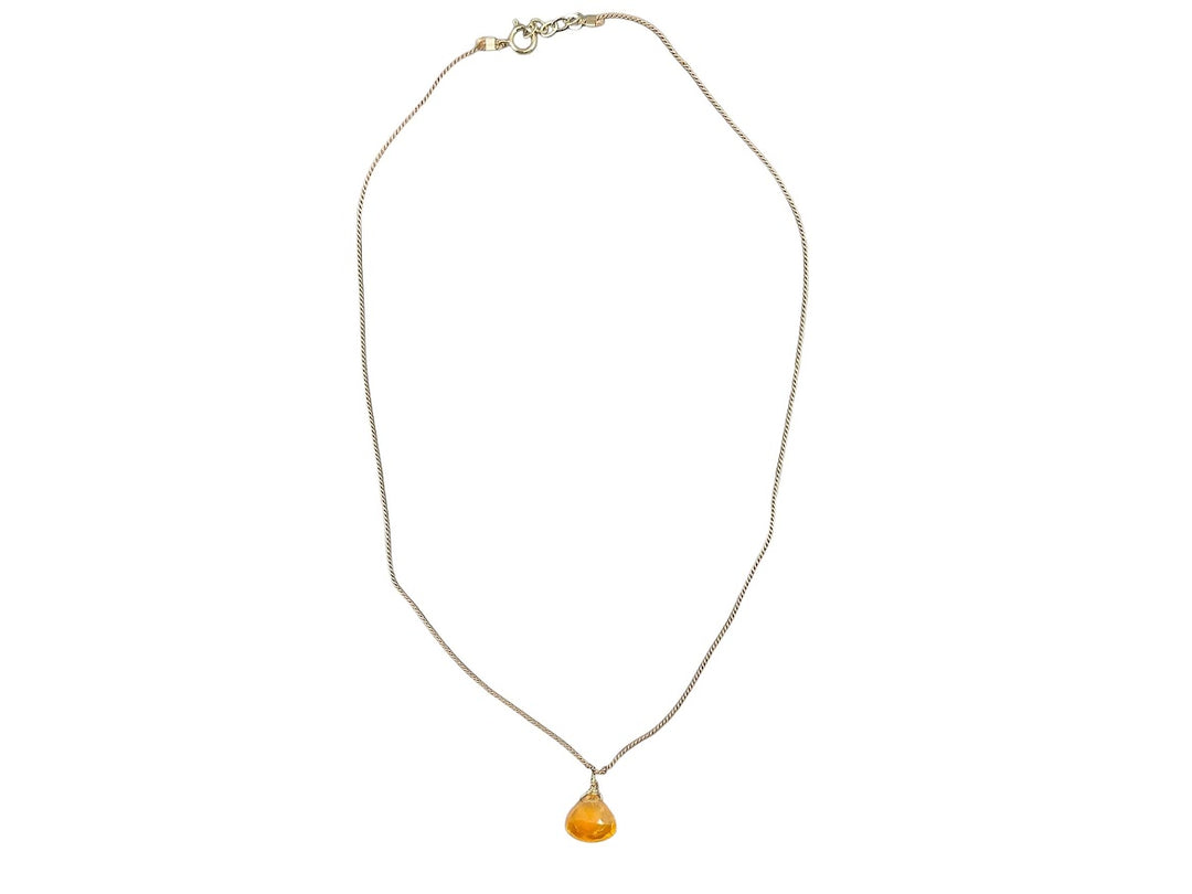Faceted Carnelian on Cord Necklace