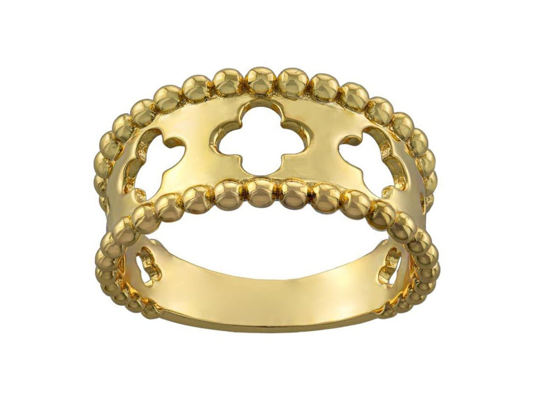Open Clover Beaded Band.
