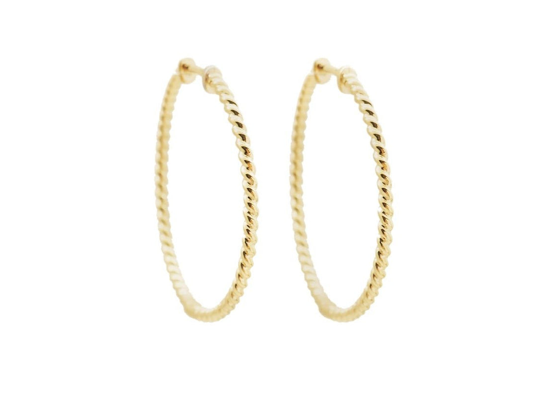 Large Twisted Hoop Earrings