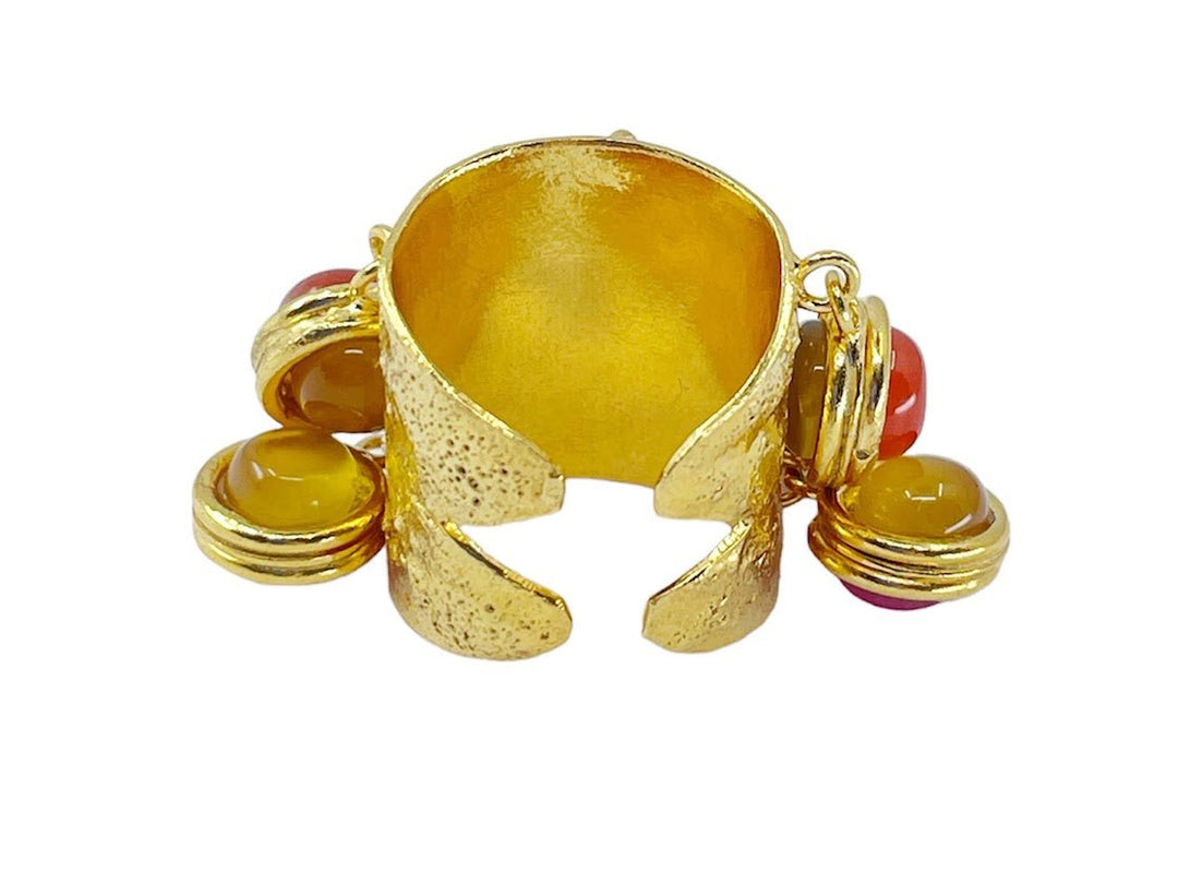 Carnelian, Yellow Onyx, and Pink Jade Candies Ring