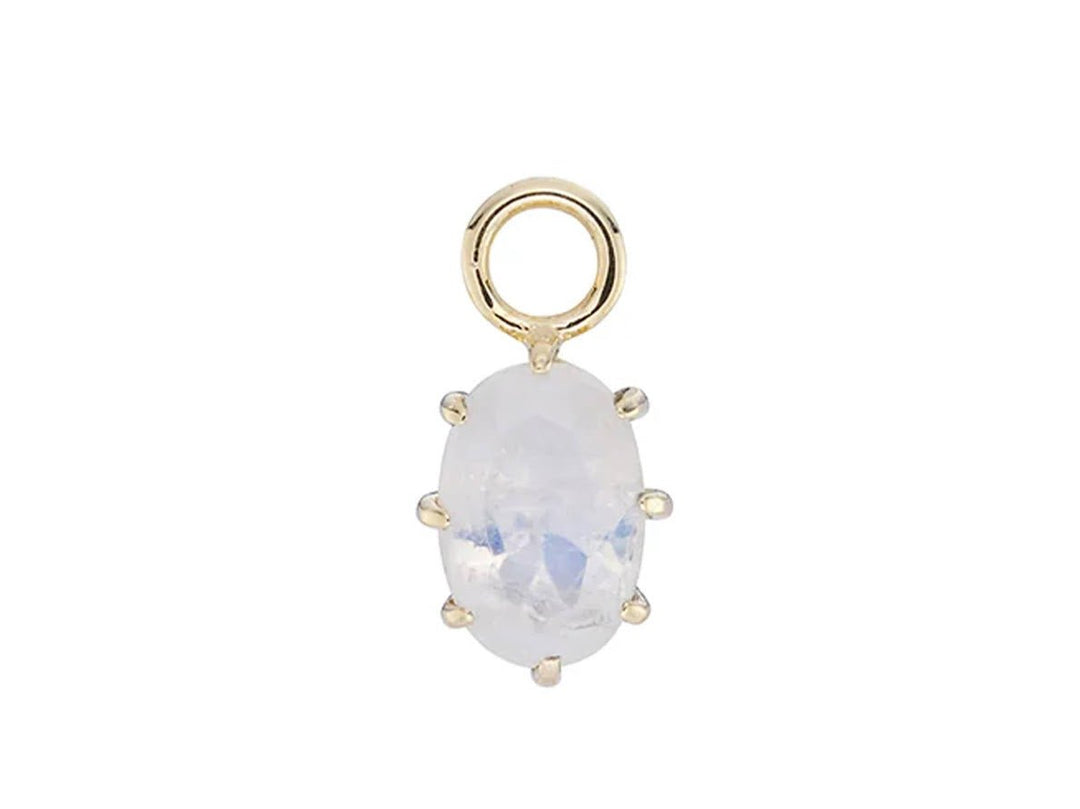 9k Faceted Moonstone Ear Charm