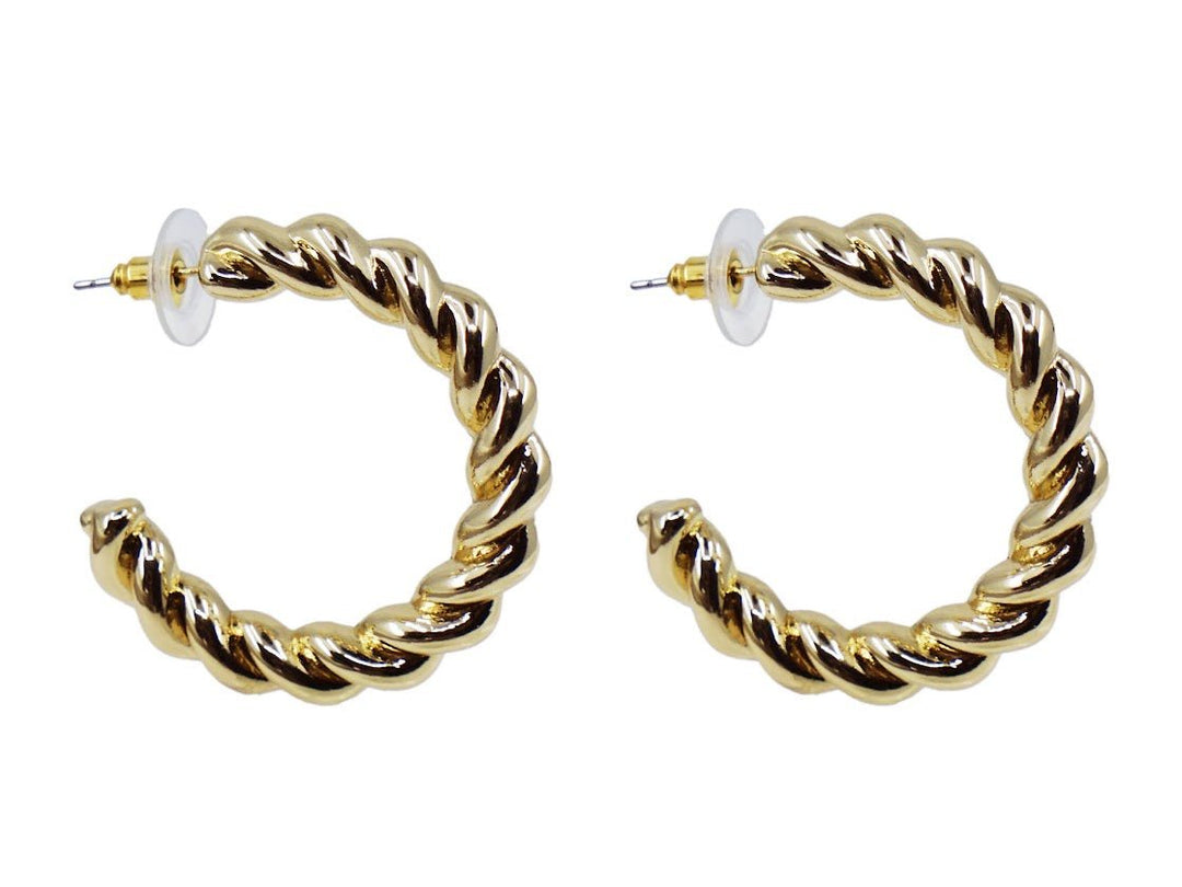 Gold Twisted Rope Hoop