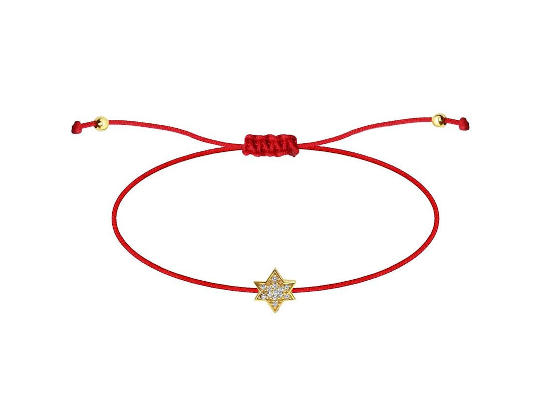 Red String Star of David Bracelet