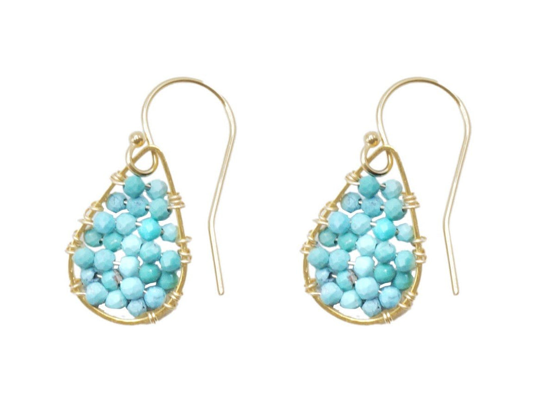 Mini Turquoise Teardrop Earrings