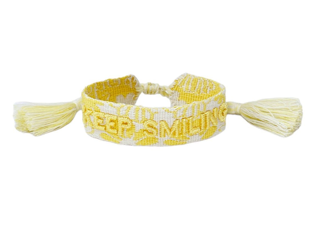 Yellow KEEP SMILING Bracelet