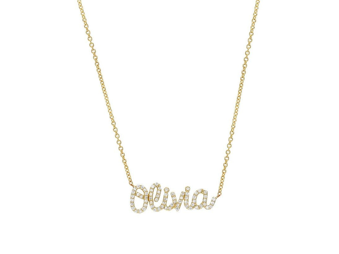 14k Diamond Name Necklace