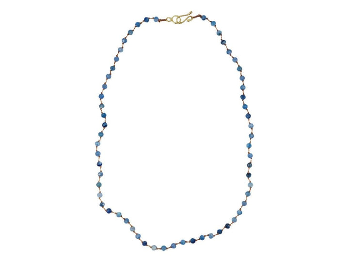 9k Floating Blue Sapphire Necklace
