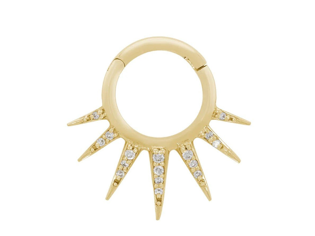9k Split Point Clicker Hoop with Diamonds