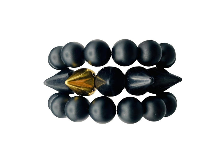 Black Howlite Stack of Bracelets