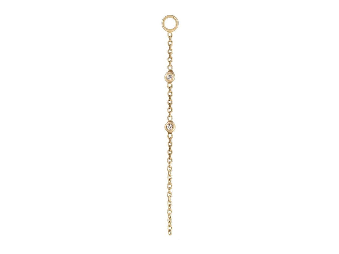 9k Round Diamond Drop Chain Charm
