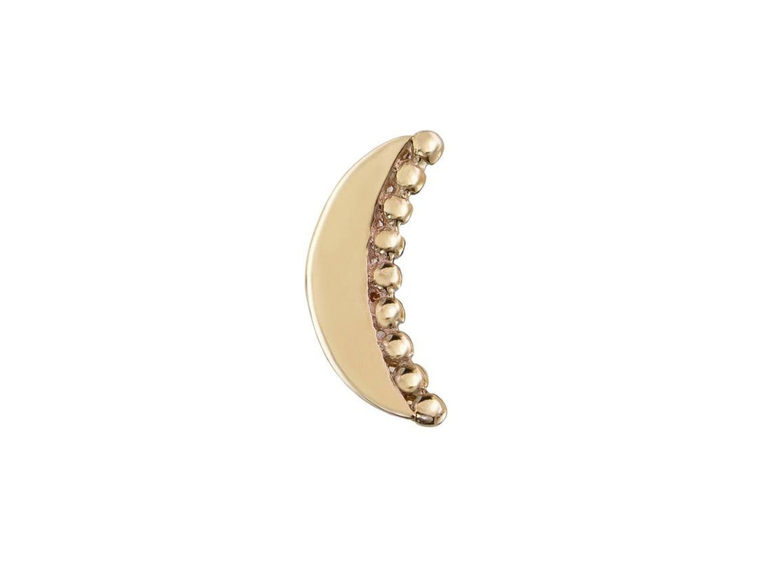 9k Crescent Stud Earring