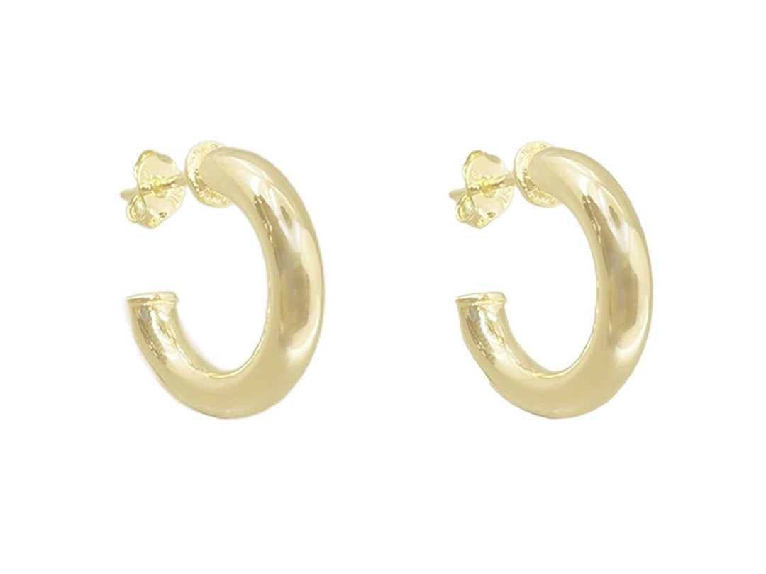 Gold Half-Hoop Earrings