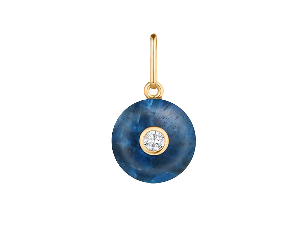 Round Apatite Charm with CZ