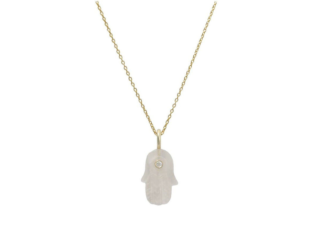 MOP Hamsa Charm Necklace