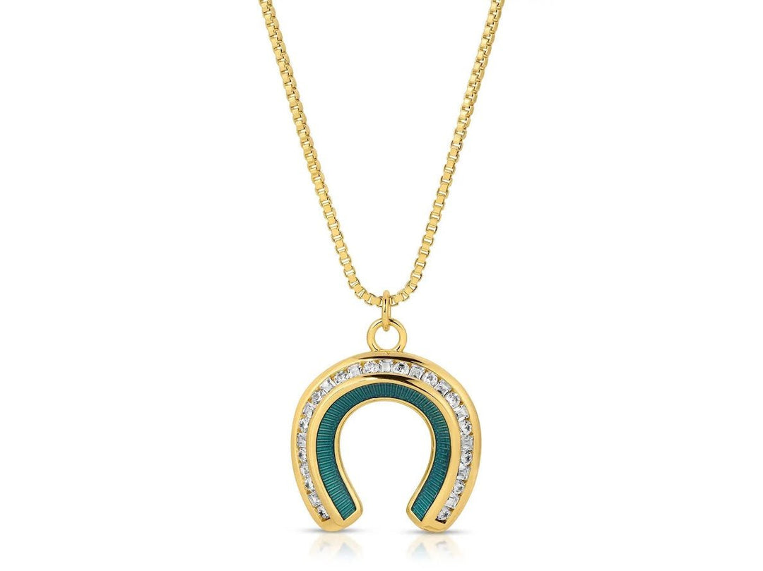 Good Luck Horseshoe Charm Necklace