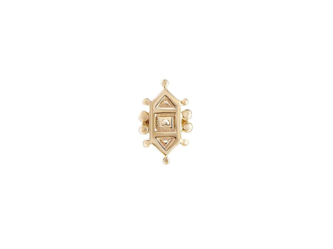 9k Shield-Shaped Dala Stud
