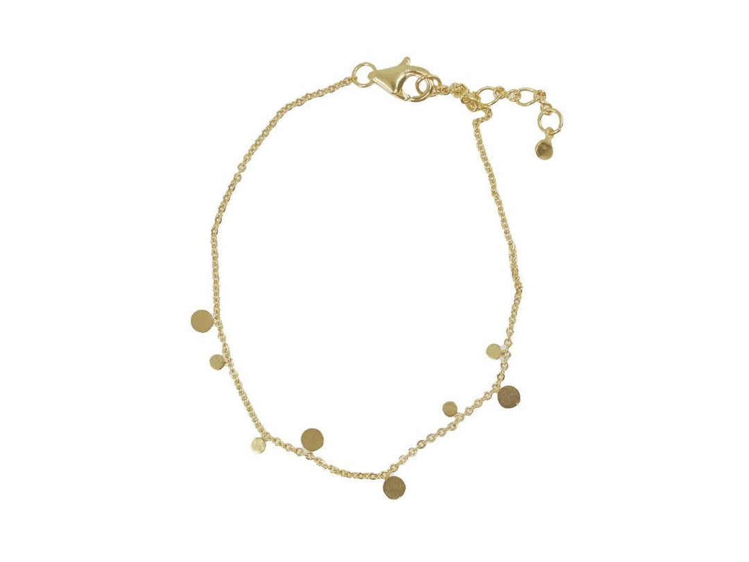 Gold Adjustable Disc Bracelet