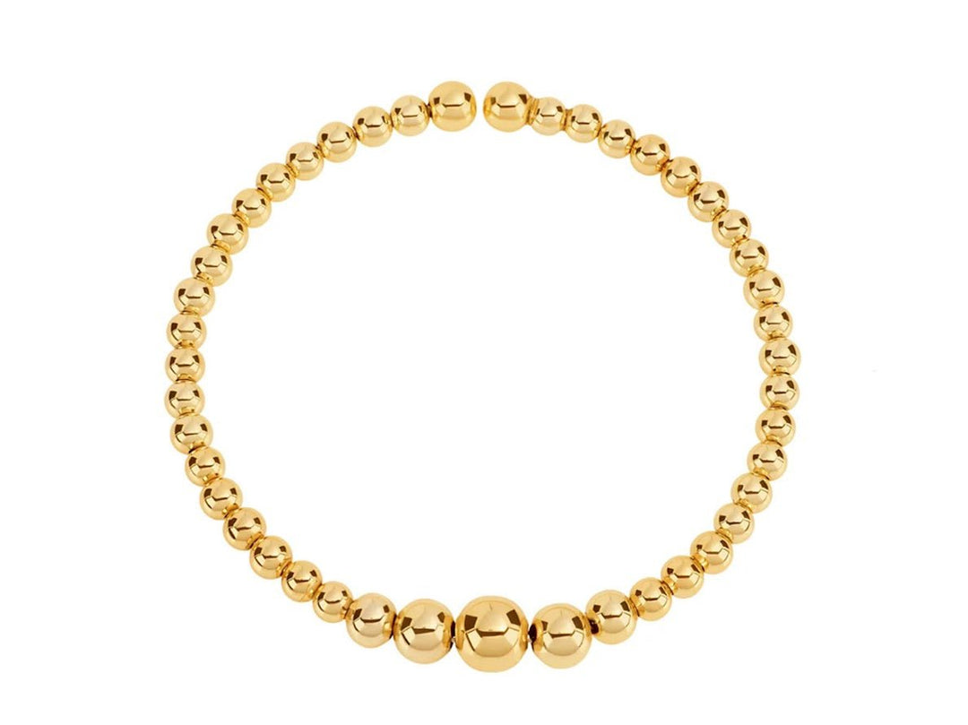 Gold Graduated Bead Cuff