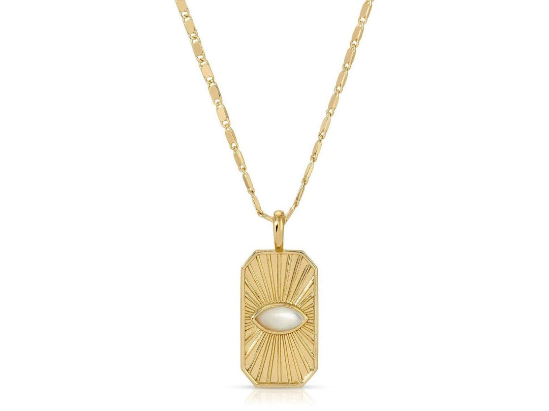 MOP Radiant Eye Charm Necklace
