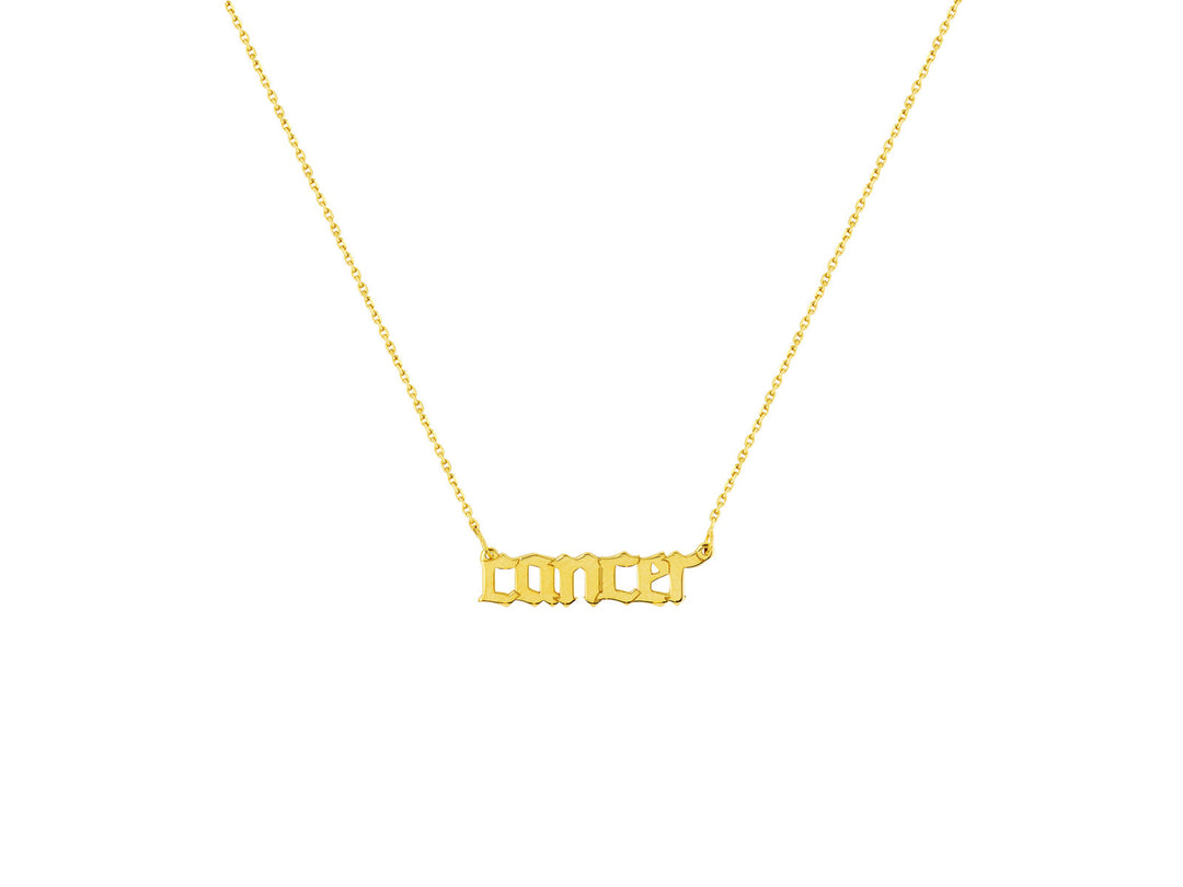 14k Gothic Cancer Necklace