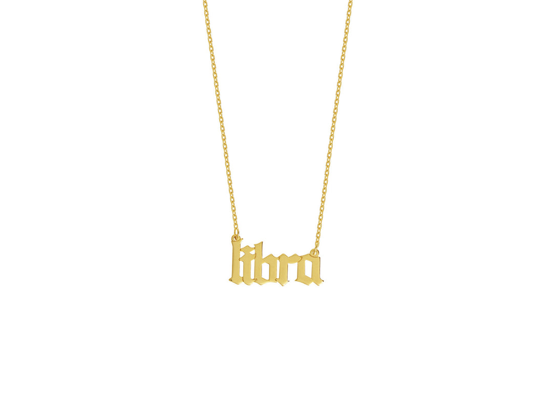 14k Gothic Libra Necklace