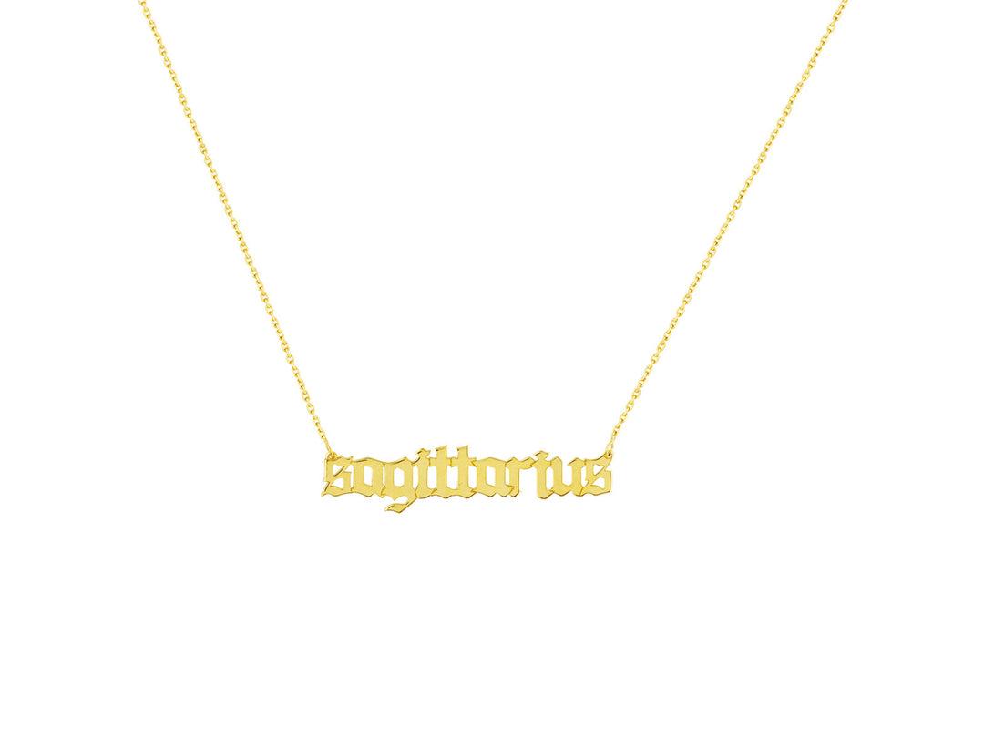 14k Gothic Sagittarius Necklace