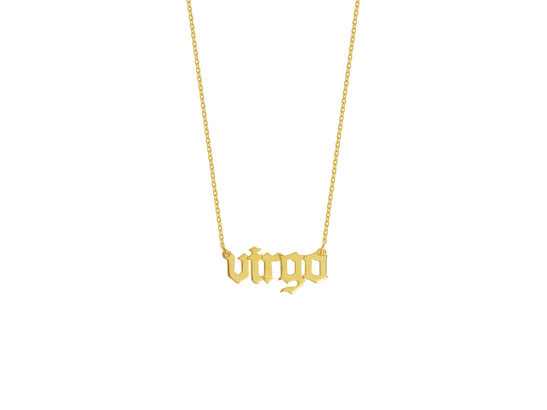 14k Gothic Virgo Necklace