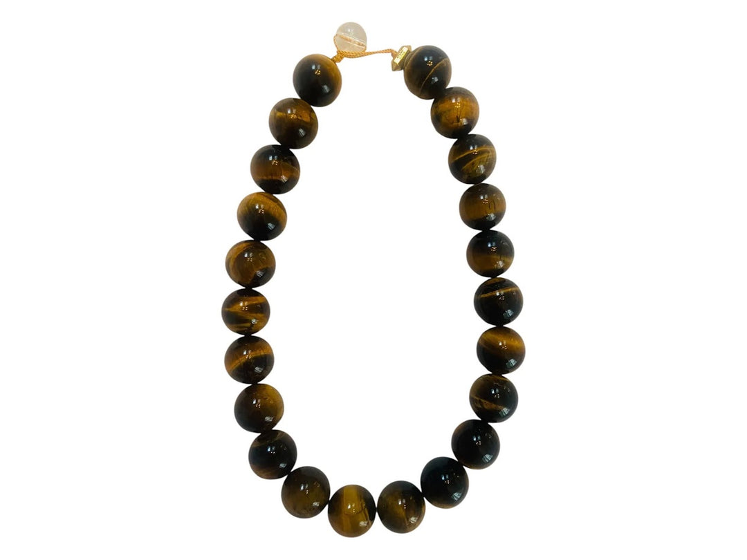 Tiger Eye Gumball Necklacae