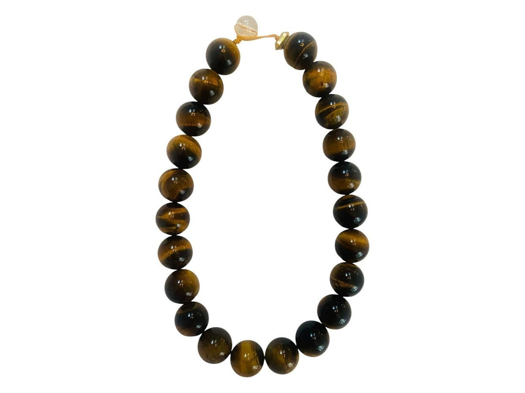 Tiger Eye Gumball Necklacae