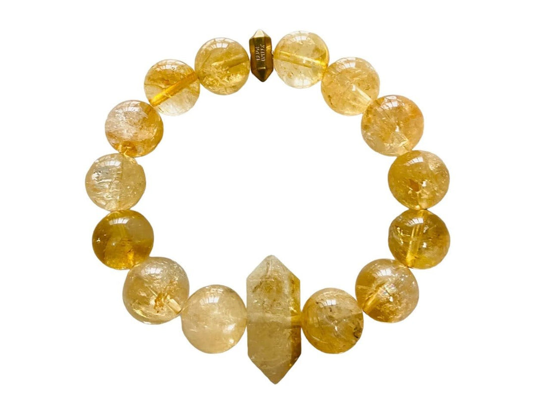 Citrine Bracelet with Double Terminated Crystal