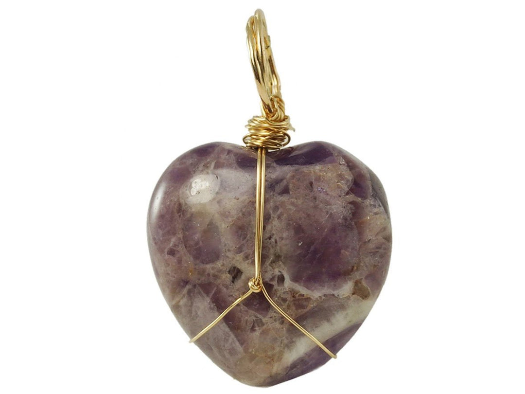 Plump Amethyst Heart Charm