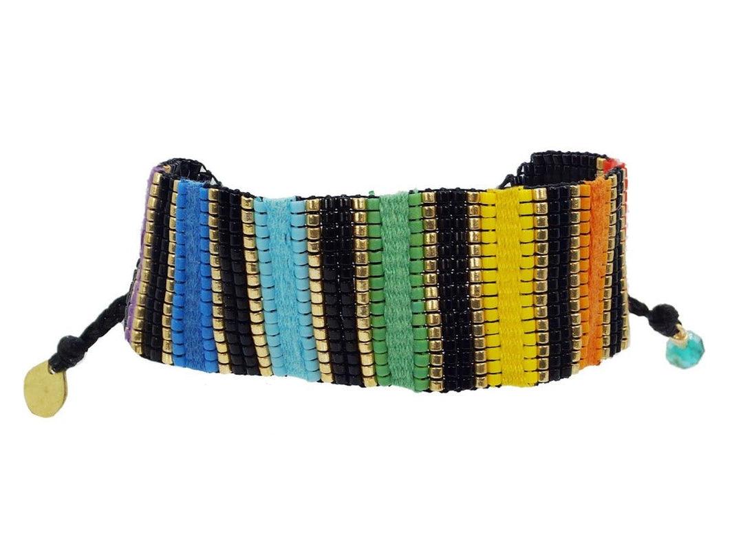 Black Vertical Rainbow Bracelet.